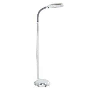 Silver Sunlight Floor Lamp With Adjustable Gooseneck