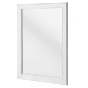 24 in. x 32 in. Framed Wall Mirror in White
